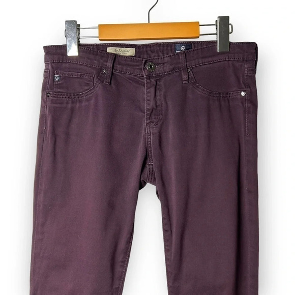 Ag  Adriano Goldschmied The Legging Super Skinny in Purple Sateen - Picture 3 of 8